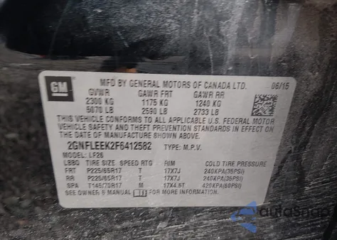 2015 Chevrolet Equinox Ls z USA, uszkodzony, nr VIN 2GNFLEEK2F6412582